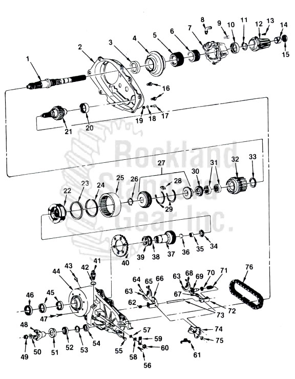 New Process 207 Transfer Case diagram