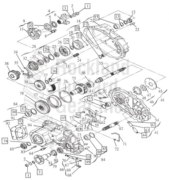 Borg Warner 4470 Transfer Case diagram