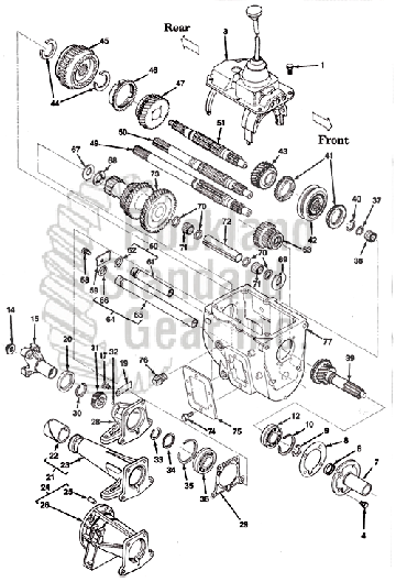 Borg Warner T-18 Transmission diagram