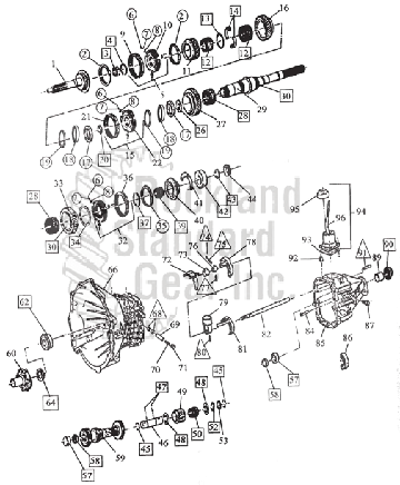 New Venture 3500 5-SPD Transmission diagram