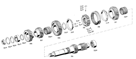 ZF S6-40 Counter Shaft diagram